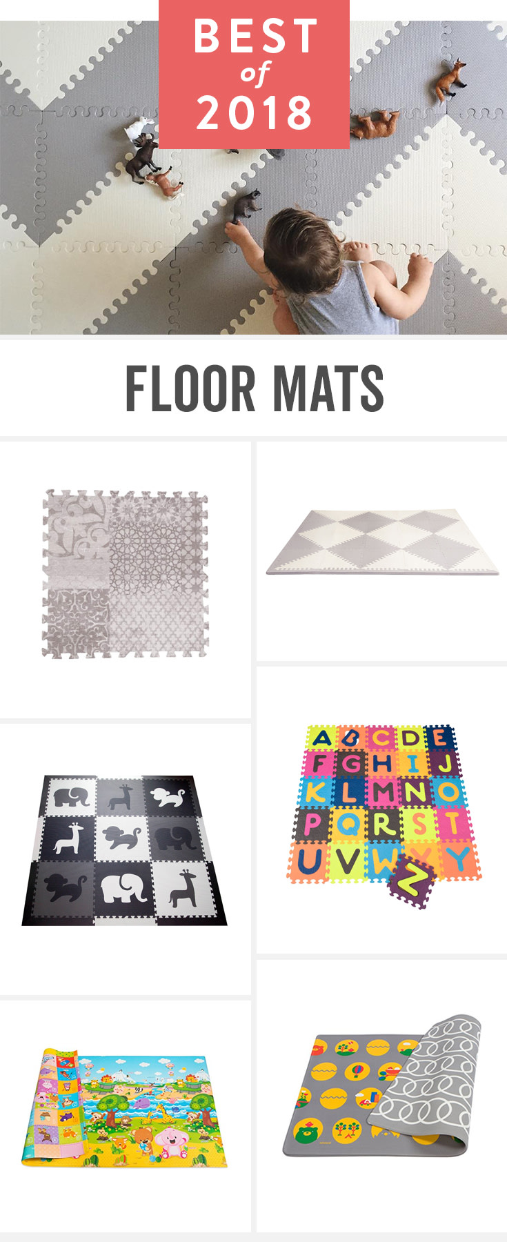 These mats provide a soft spot for little ones to play—and they actually look good on your floors!