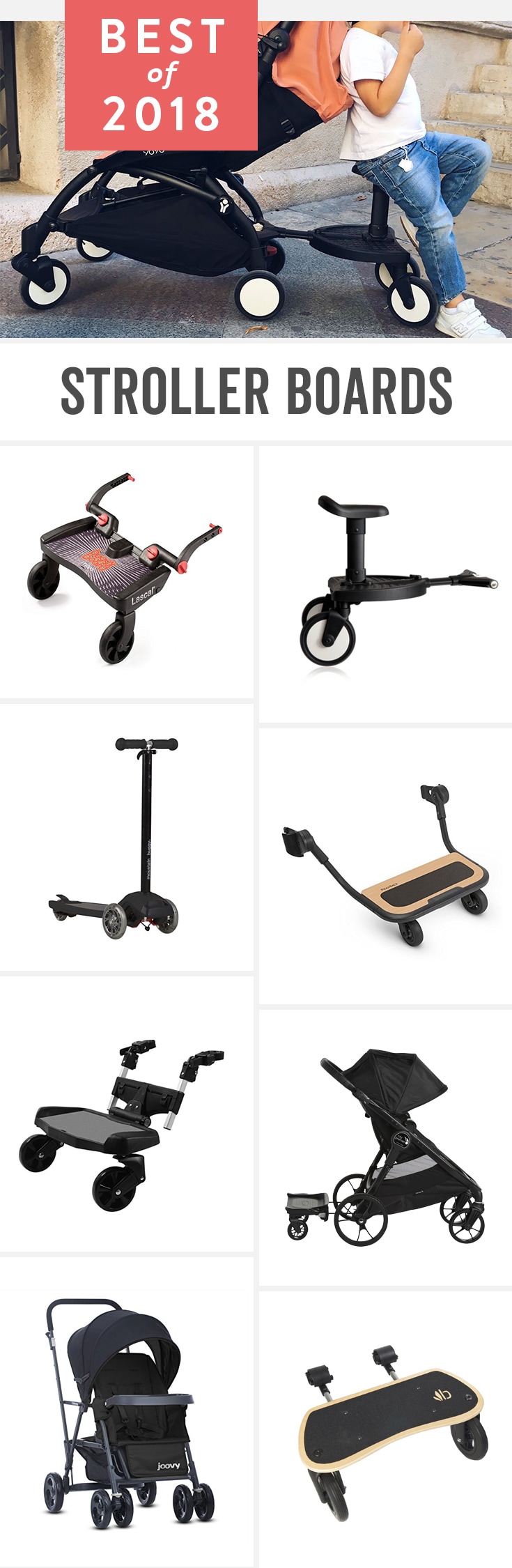 Babylist is the baby registry that lets you add any item from any store including stroller boards and glider boards that will help you get out of the house with two kids easier.