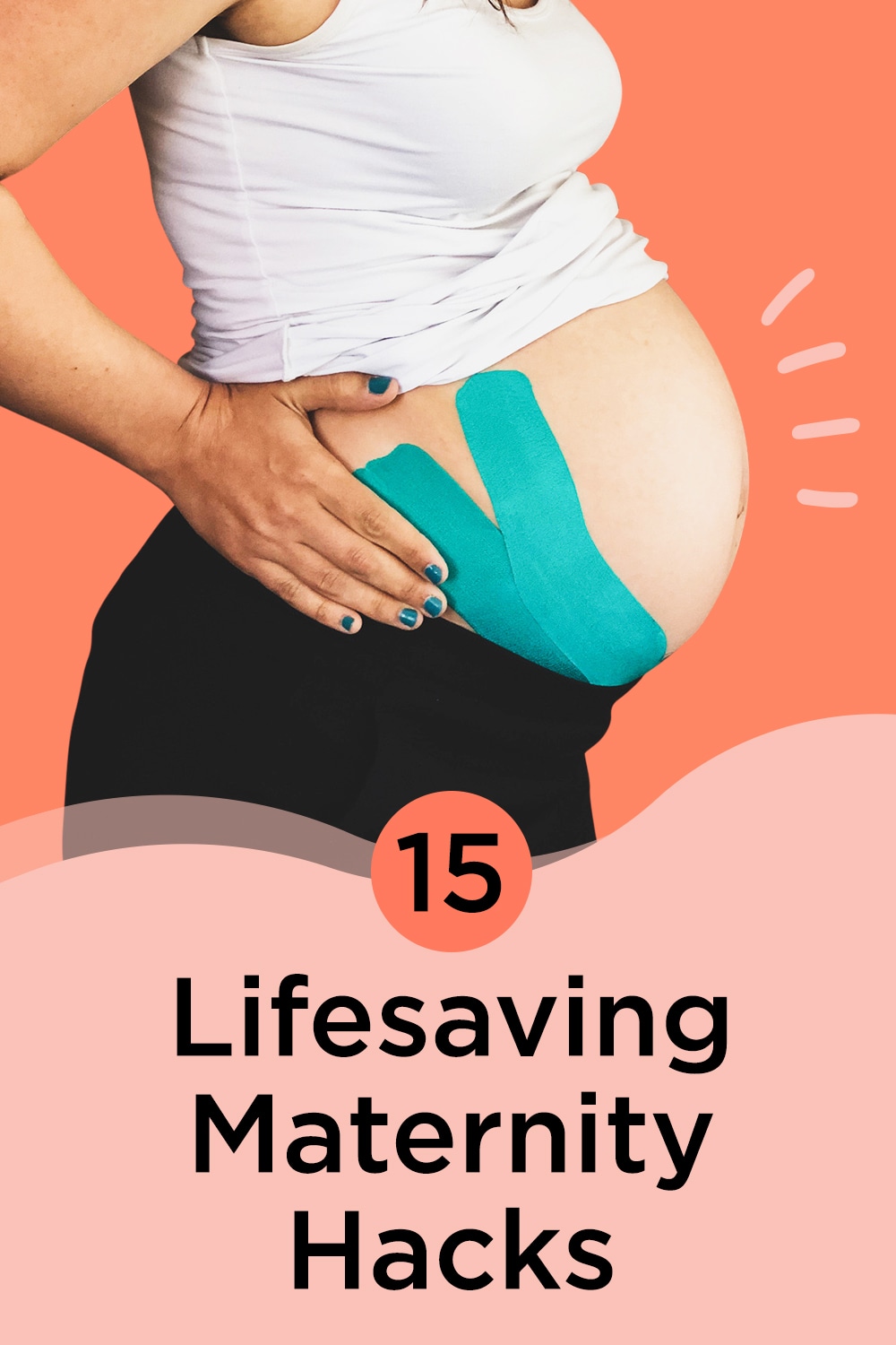 🤰🏽Want to learn how to tape to support your belly in pregnancy