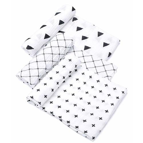 Rad Baby Zebras Softest Organic Cotton Bamboo Baby XL Muslin Swaddle Blankets Newborn