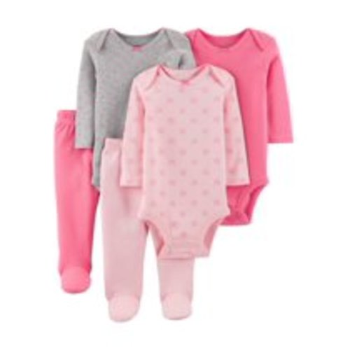 Garanimals Infant Baby Girl Box Tights 3 Pair 1 Each of Pink, White and Offwhite Size 0-6 Months
