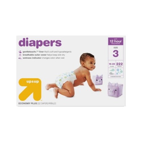 target up and up diapers size 3 222 count