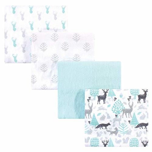 4 Receiving Blankets Carter/'s 100/% Cotton 40/"x30/" Girl Animals Pink NIP
