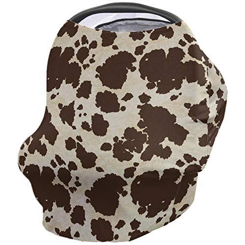 Embroidered personalized cow print shopping cart cover monogrammed cover grocery cart cover reversible high chair cover