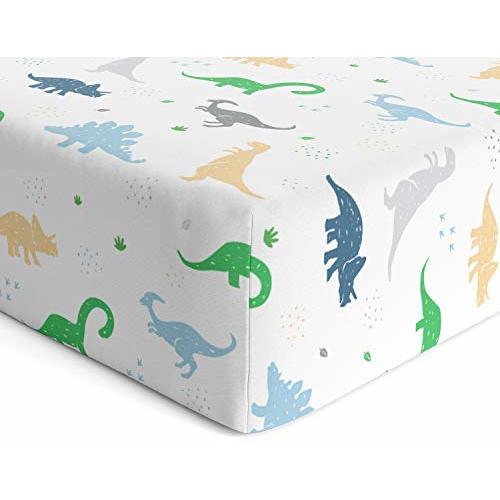 girl dinosaur crib sheets