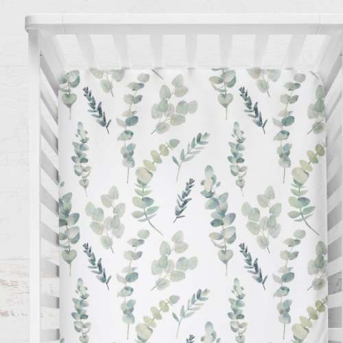 greenery changing pad cover