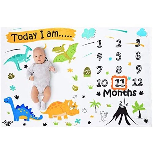 Cloele Baby Minky Blanket Dinosaur Plush Mink Double Layer Fleece Fabric for Newborns Toddler Bedding Blanket Baby Swaddle Blanket Ultra Soft Escalate Size 33 x 42 Inch