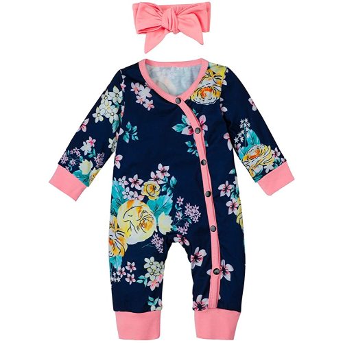 footless romper baby girl