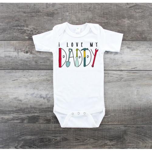 i love daddy baby clothes unisex