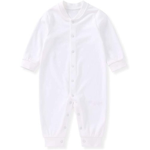 pureborn Unisex Baby Long Sleeve Cotton Footless Jumpsuit Sleep and Play