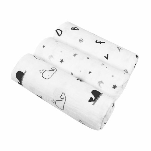 Rad Baby Zebras Softest Organic Cotton Bamboo Baby XL Muslin Swaddle Blankets Newborn