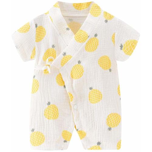 PAUBOLI Baby Kimono Robe Newborn Cotton Yarn Bodysuit Romper Infant Japanese Pajamas 0-24 Months