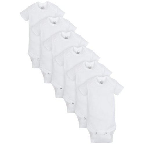 WONDER NATION SHORT SLEEVE BODYSUIT BOY SIZE 12 M 6 PACK