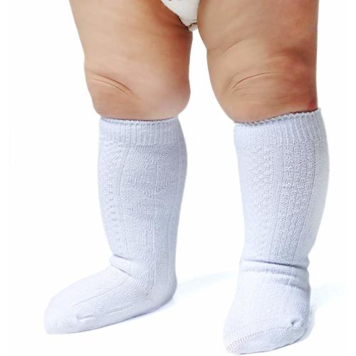 infant white knee high socks