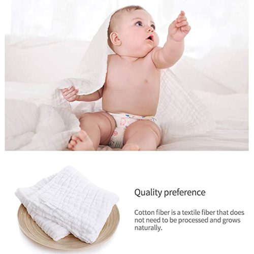 1 Pack Muslin Baby Towel 43x43- Water Absorbent /& Super Soft Muslin Bath Blanket 100/% Medical Grade Natural Cotton 6-Layers Bath Towels for Newborn Baby