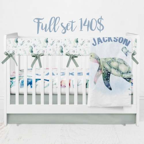 turtle crib bedding