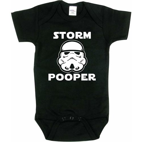 Baby Romper Funny Beanie Gift Set. Bib Combo Deal Storm Pooper
