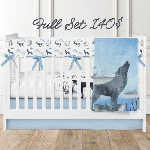 wolf nursery bedding