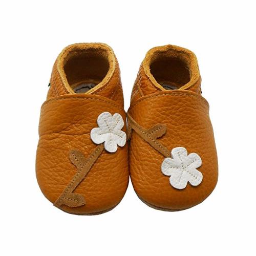 Sayoyo Baby Soft Leather Inch Infant Shoes Dark Brown