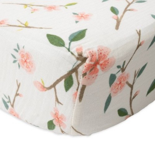 red rover muslin crib sheet