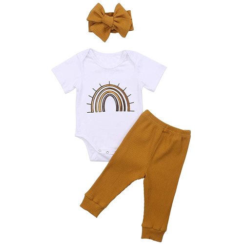 Thorn Tree Newborn Baby Girls Boys Clothes Cotton Suit Cute Baby Kid Infant Romper Play Wear Summer Sunsuit Rainbow Outifts