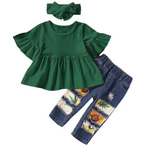 Mornyray Baby Kids Girls Cute Cherry Ruffled Backless Dress Short Sleeve Outfit