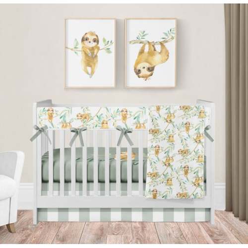 sloth crib sheets