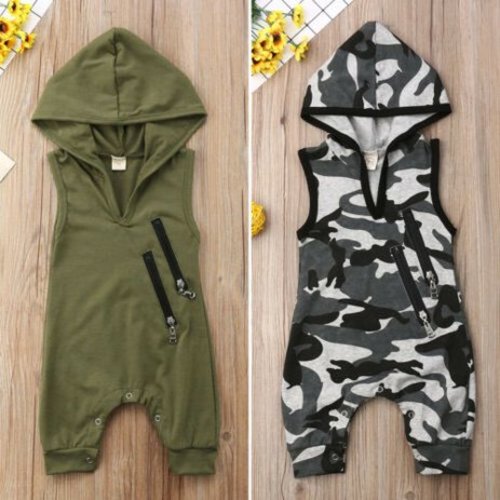 2PCS Toddler Newborn Baby Boys Camouflage Hooded Tops+Pants Outfits Clothes CT