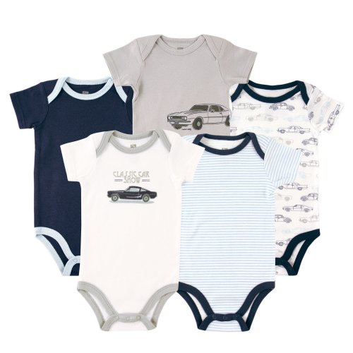 BWA Babies With Attitude Infant Gray Heather One-Piece Born in the USA Creeper
