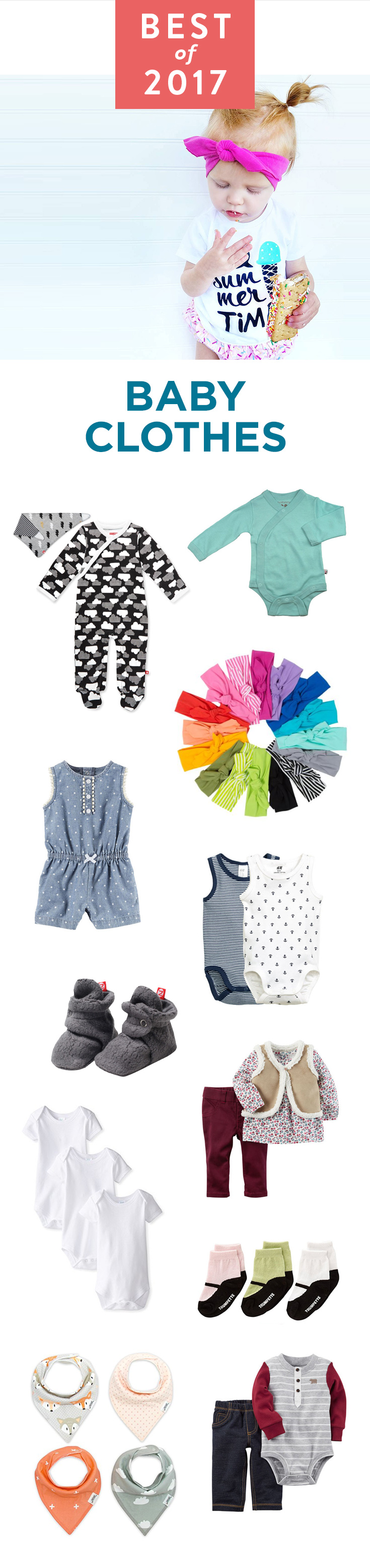 These clothes are super cute for babies to wear, plus functional for parents to use.