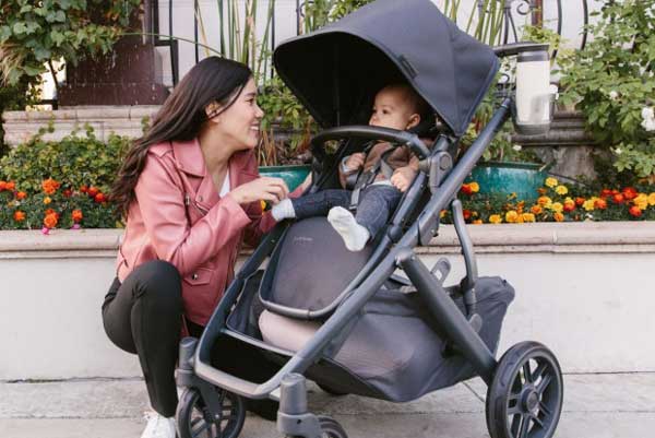 mom and baby in stroller