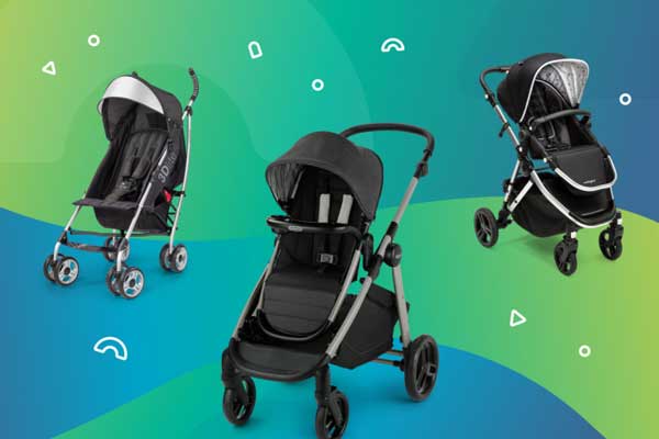 collage of strollers