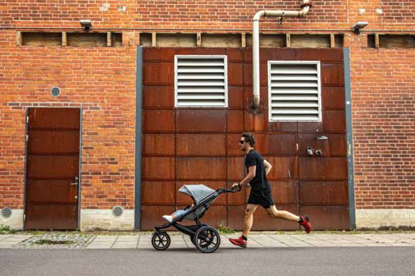 dad jogging