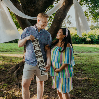 Mariza & Tyler Baby Registry Photo.
