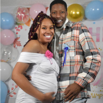 Ashley & Kevon’s Baby Registry Photo.