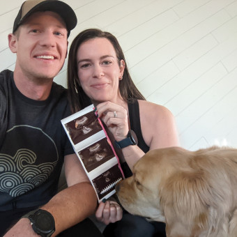 Lindsay and Kyle's Baby Registry Photo.