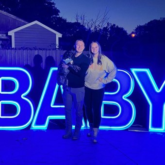 Aesthetic Light Blue Neon Signs