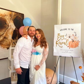 Ashley & Derrick's Baby Registry Photo.