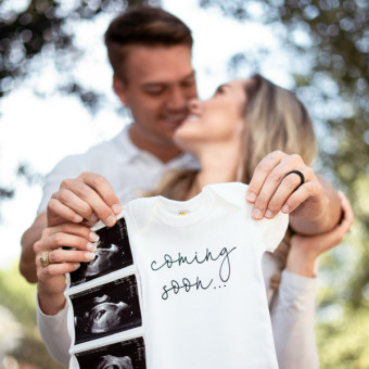 Lauren & Brandon’s Baby Registry Photo.