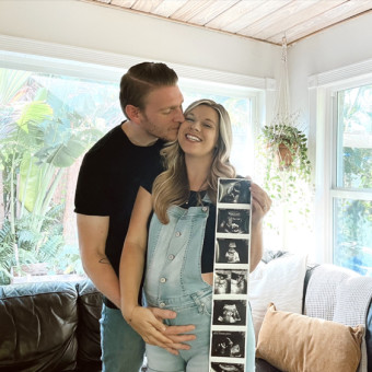 Leah & Michael's Baby Registry Photo.