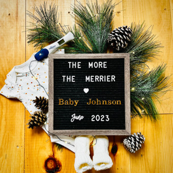 Ashley Johnson’s Baby Registry Photo.