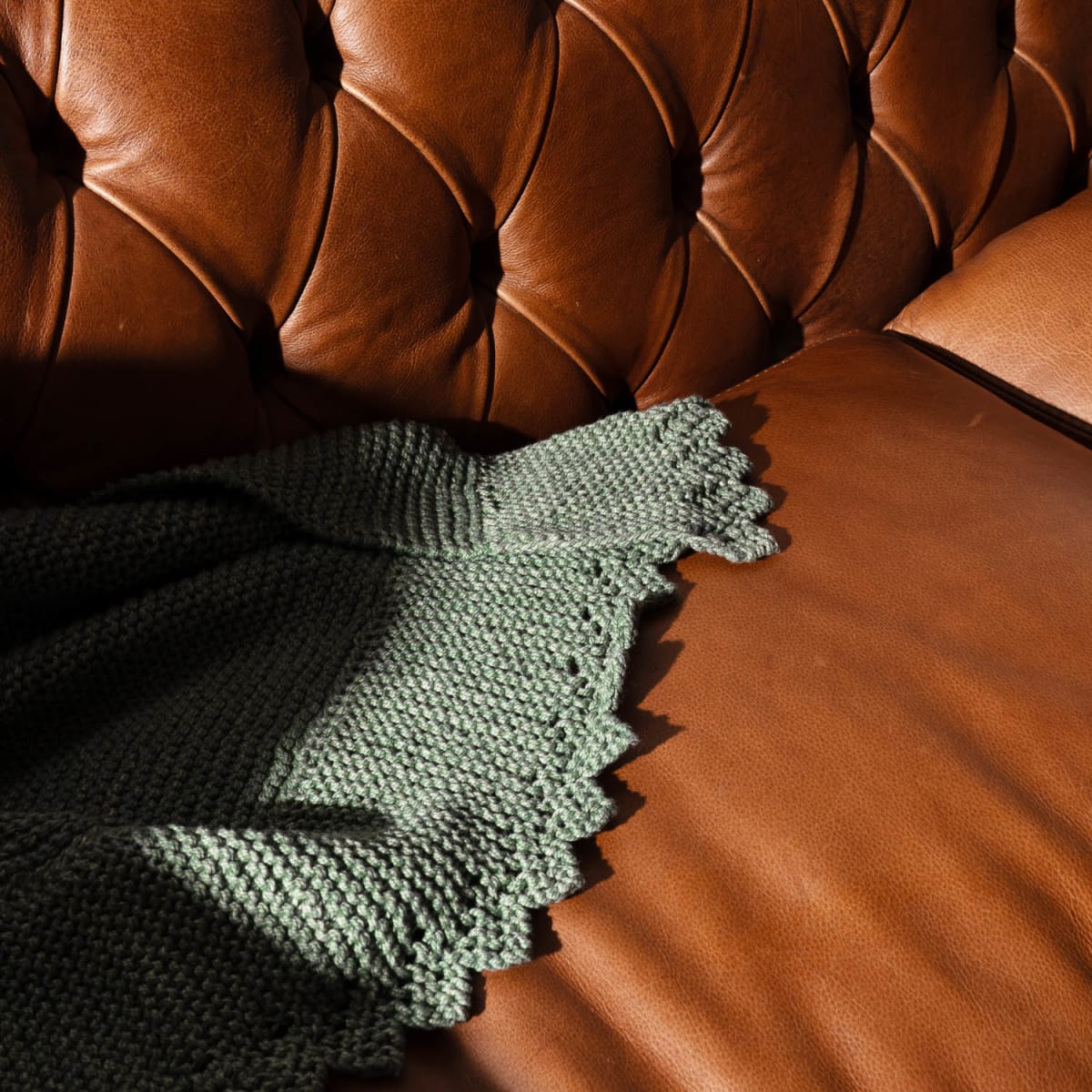 Lace Edge Blanket - Olive | Shop Babylonstoren