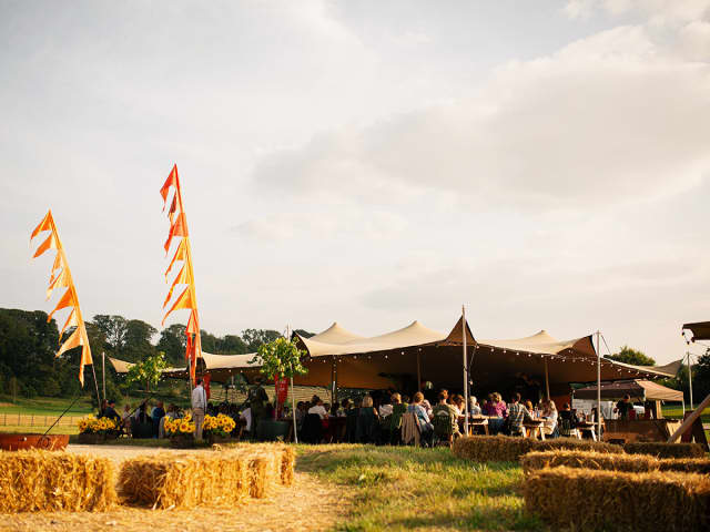 A talk and garden feast under canvas at our Gather & Grow festival