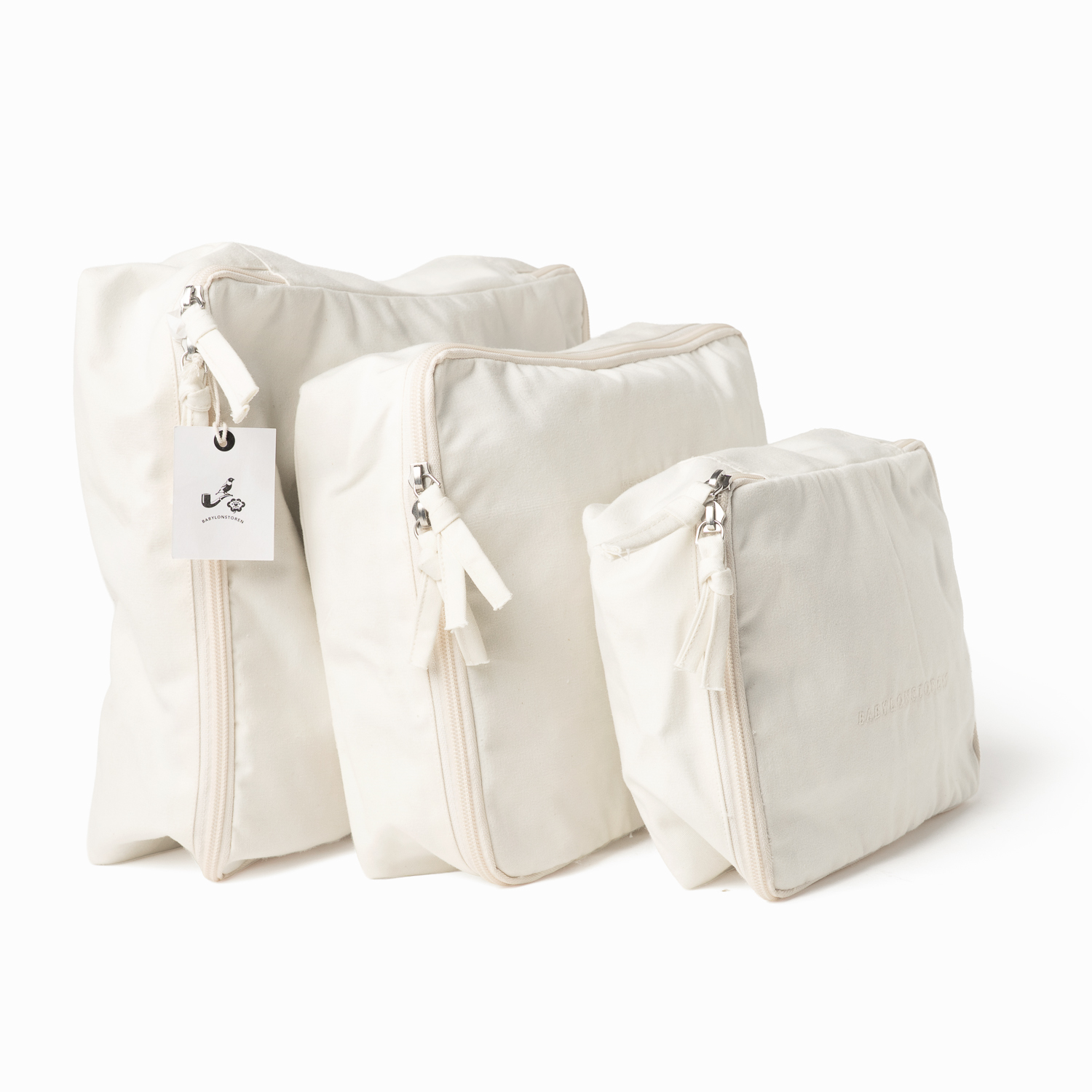 spell バッグ　quilted packing cubes lovebird Cotton Packing Cube Set - 3-piece | Shop Babylonstoren