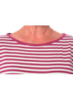 Halenka Timezone Striped Rib dámská vínovo-bílá