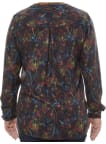Halenka Timezone Printed Henley Blouse dámská černá