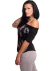 Tričko Yakuza Flower Style Curved V Neck