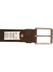 Kožený opasek Lee Small Logo Dark Brown hnědý