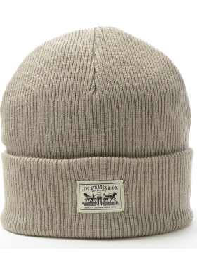 Čepice Levi´s® Backpatch Beanie tmavě béžová