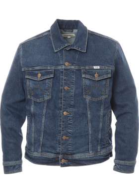 Džínová bunda Wrangler Classic Meadow Haze pánská tmavě modrá